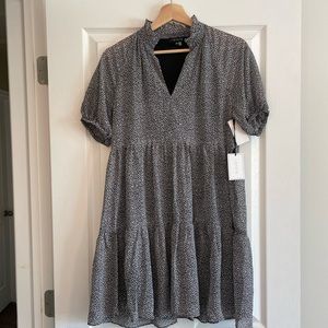 1.State Black and White Dress